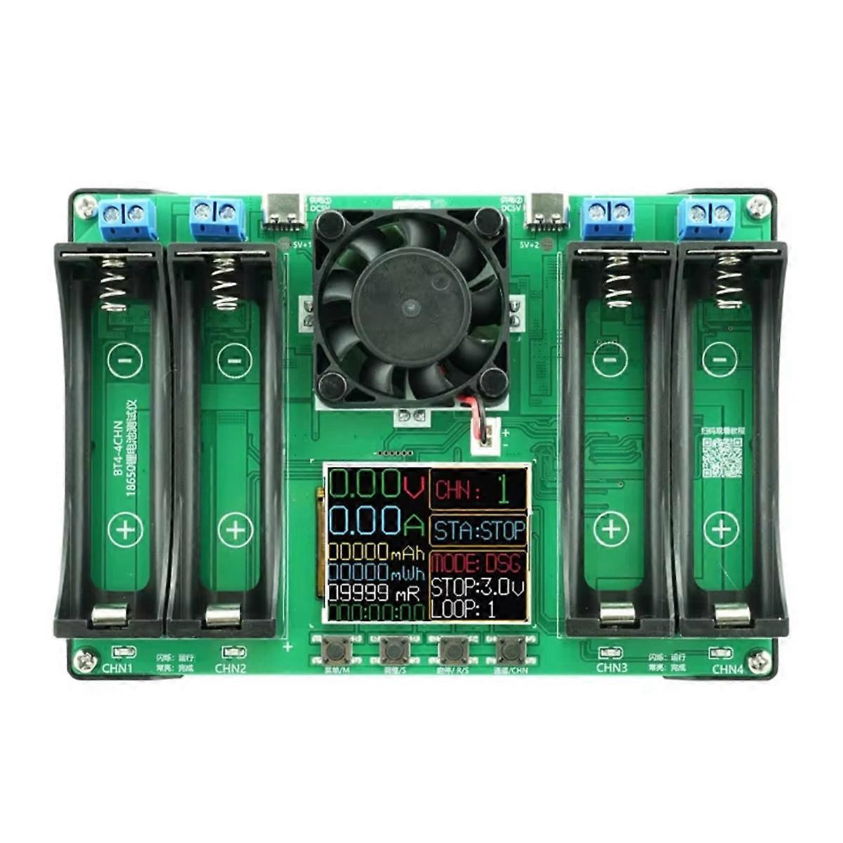 18650 Type-C LCD 4/1 Channel Display Battery Capacity Tester