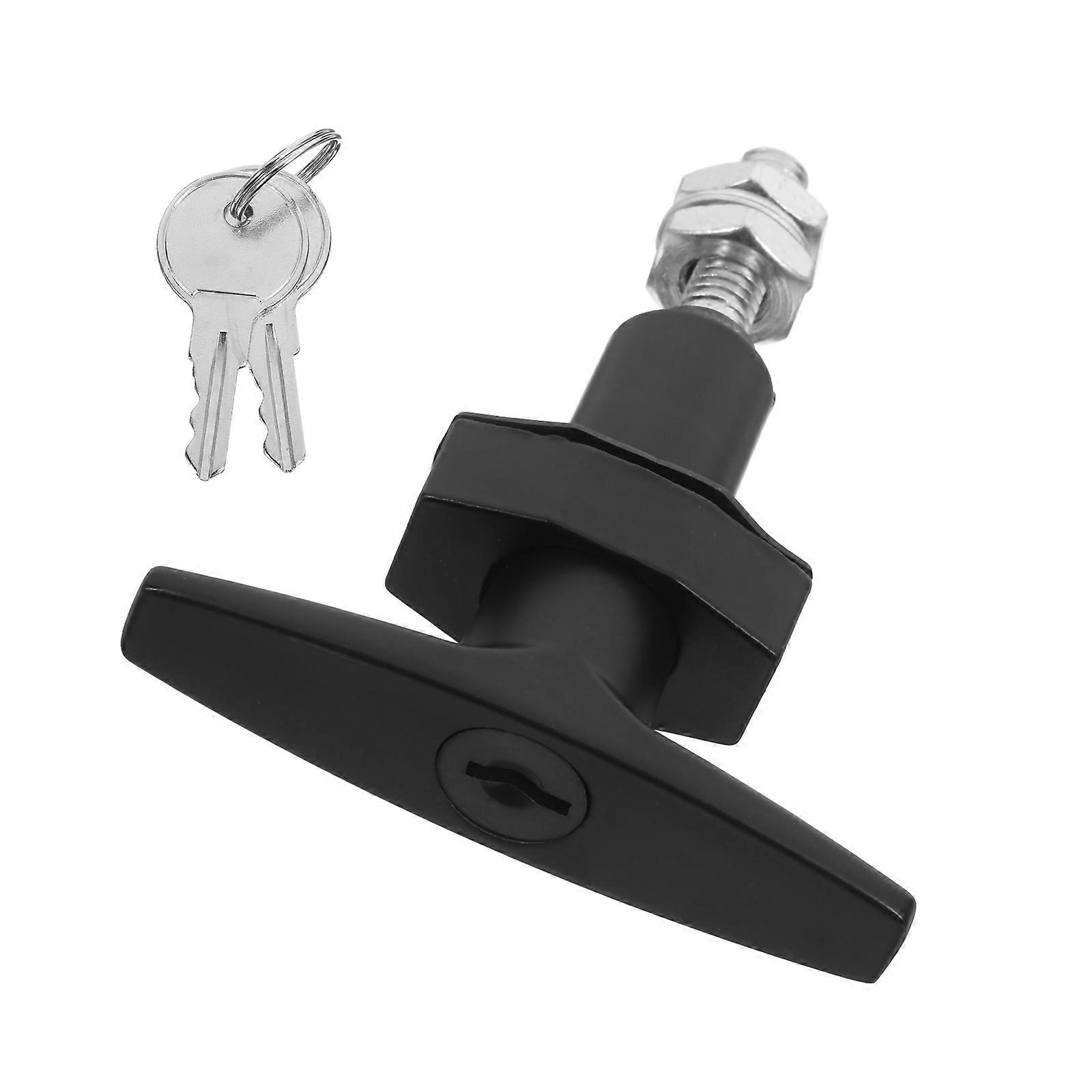 Keyed T Handle Lock for Cabinet Door RV Compartment Truck Toolbox Mailbox Latch with Key