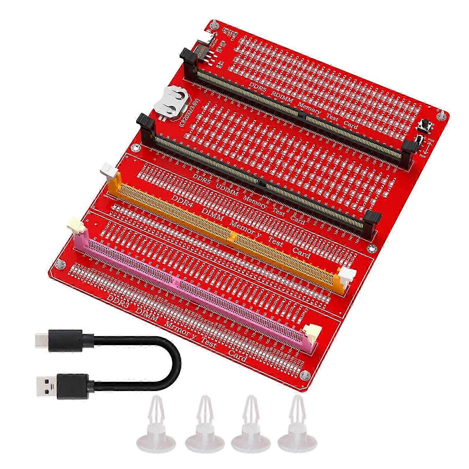 Memory Tester Memory Diagnostic Analyzer Desktop DDR3/4/5 RDIMM/UDIMM Tester Card for Desk