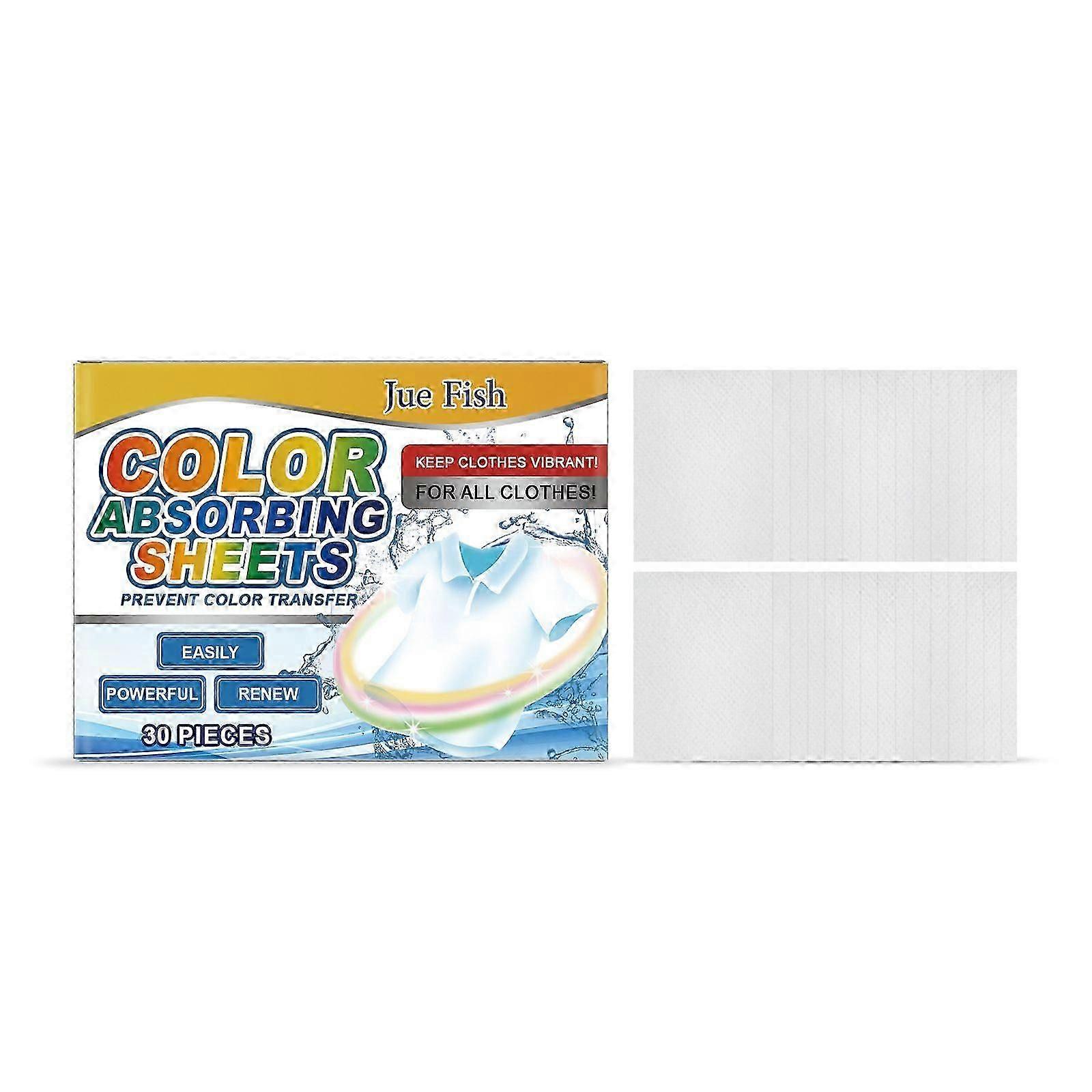 Color Absorber Color Catcher Sheet for Laundry 30 Count Dye Grabber Sheets for Washing Mixed Cloth Home Use, Maintain Original Color of Clothing