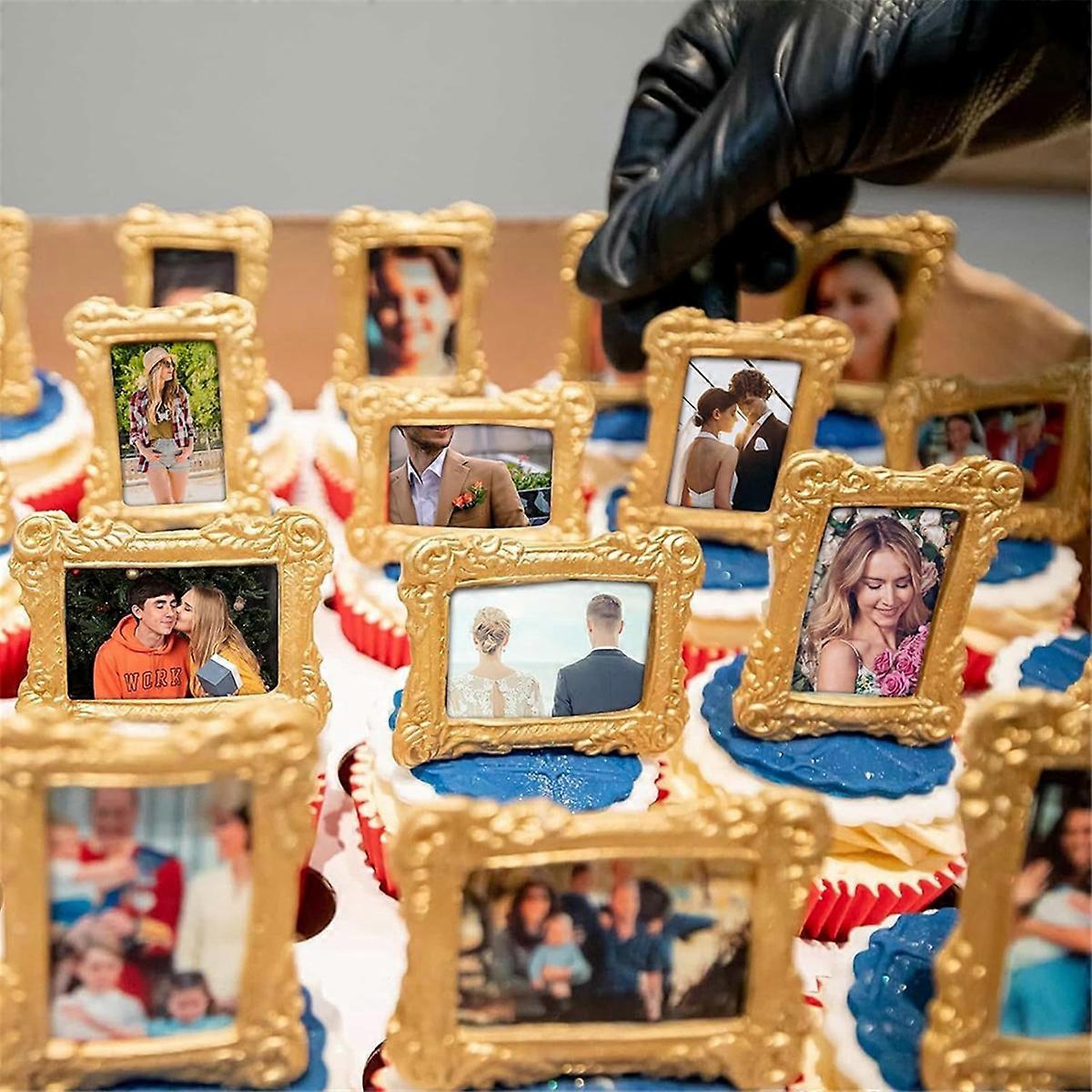 4 Pcs Photo Frame Silicone Molds, Baroque Style Air Dry Clay Molds, Mini Frame Molds Siliconee for C