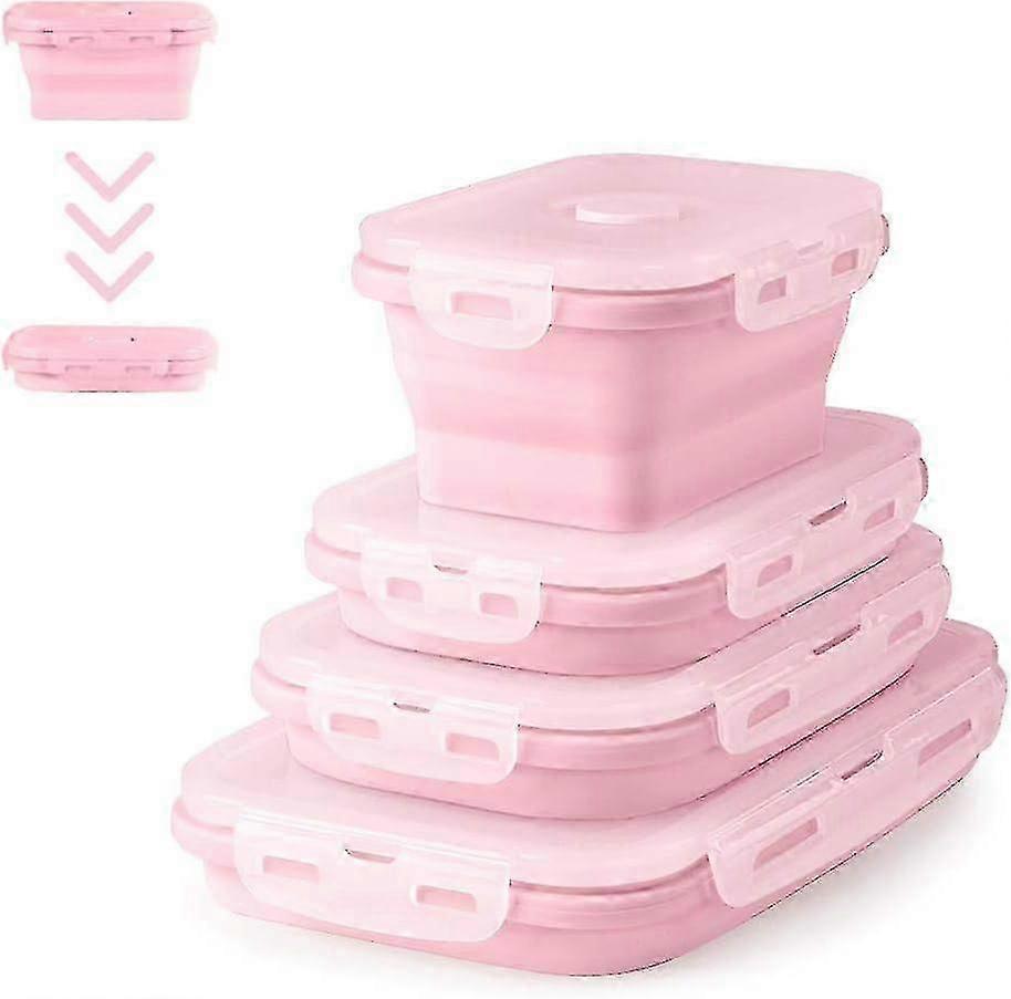 4pcs Silicone Collapsible Containers: Space-Saving Food Storage Solution