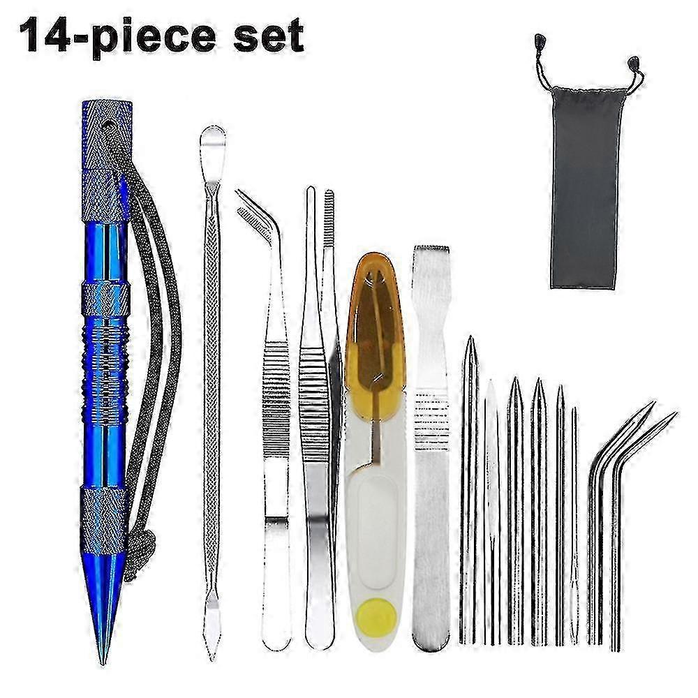 14 Pcs Paracord Needle Set, Paracord Fid Lacing Needles And Smoothi...