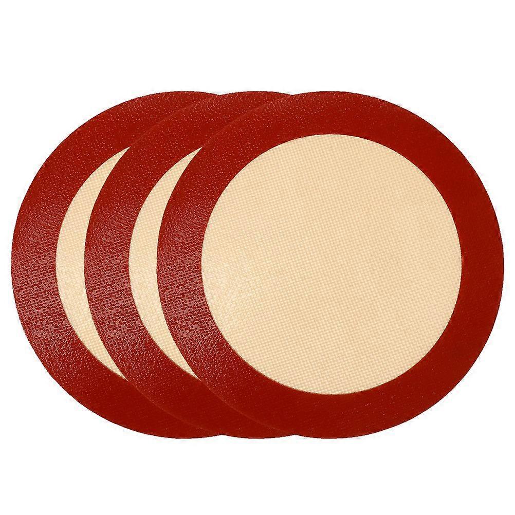 3pcs Silicone Baking Mats Round Silicone Mats Cake Pan Non-stick Baking Sheets