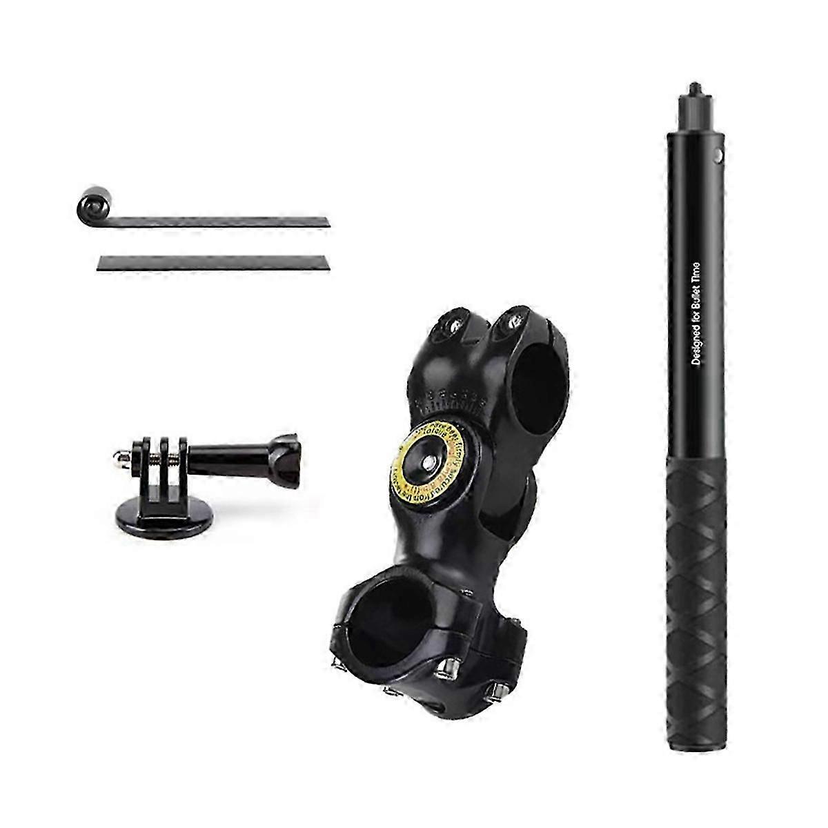 Camera mount for motorcycle handlebars adjustable fits selfie sticks