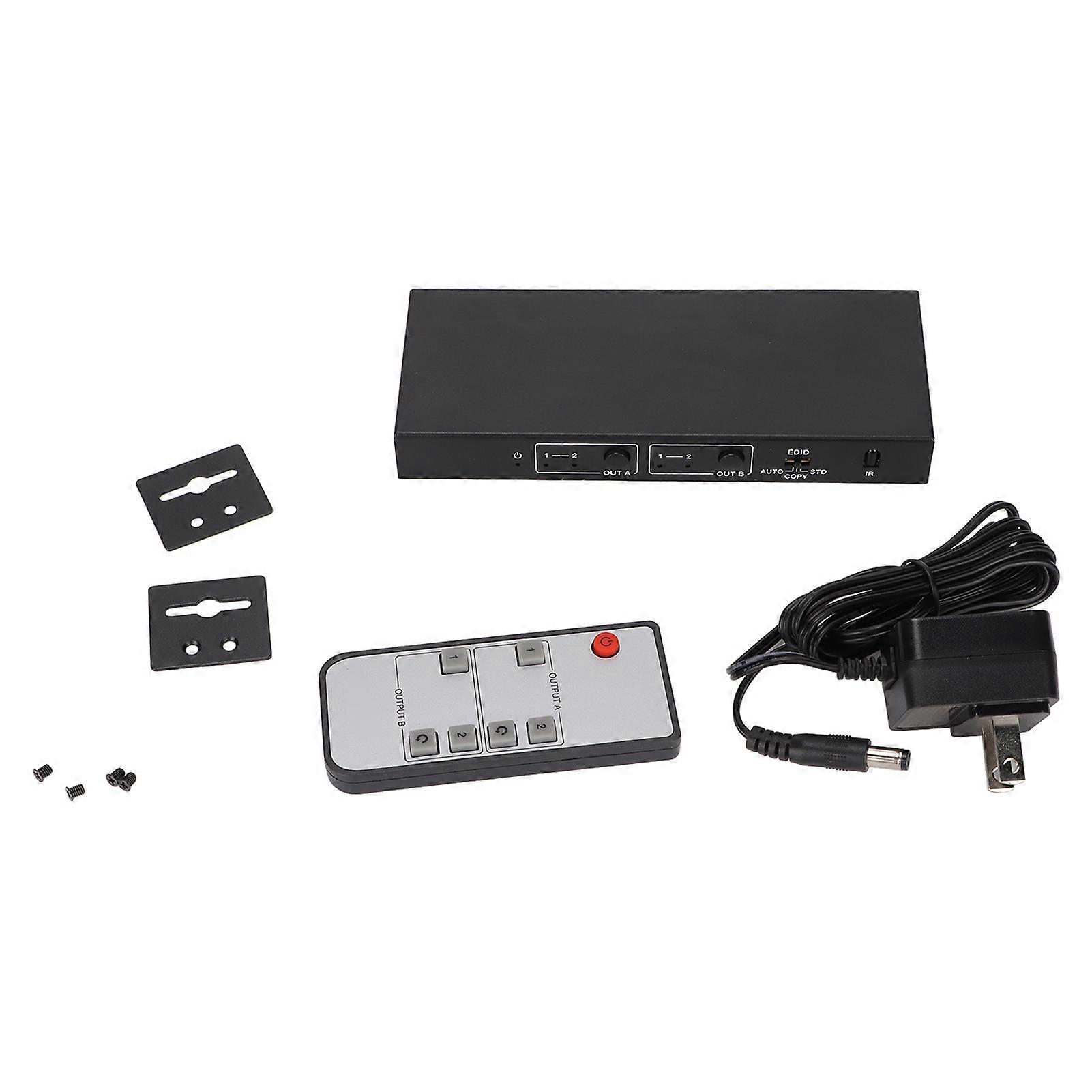 4K Sound Extractor 18Gbps HD Multimedia Interface Splitter with US Plug & Flexible Control