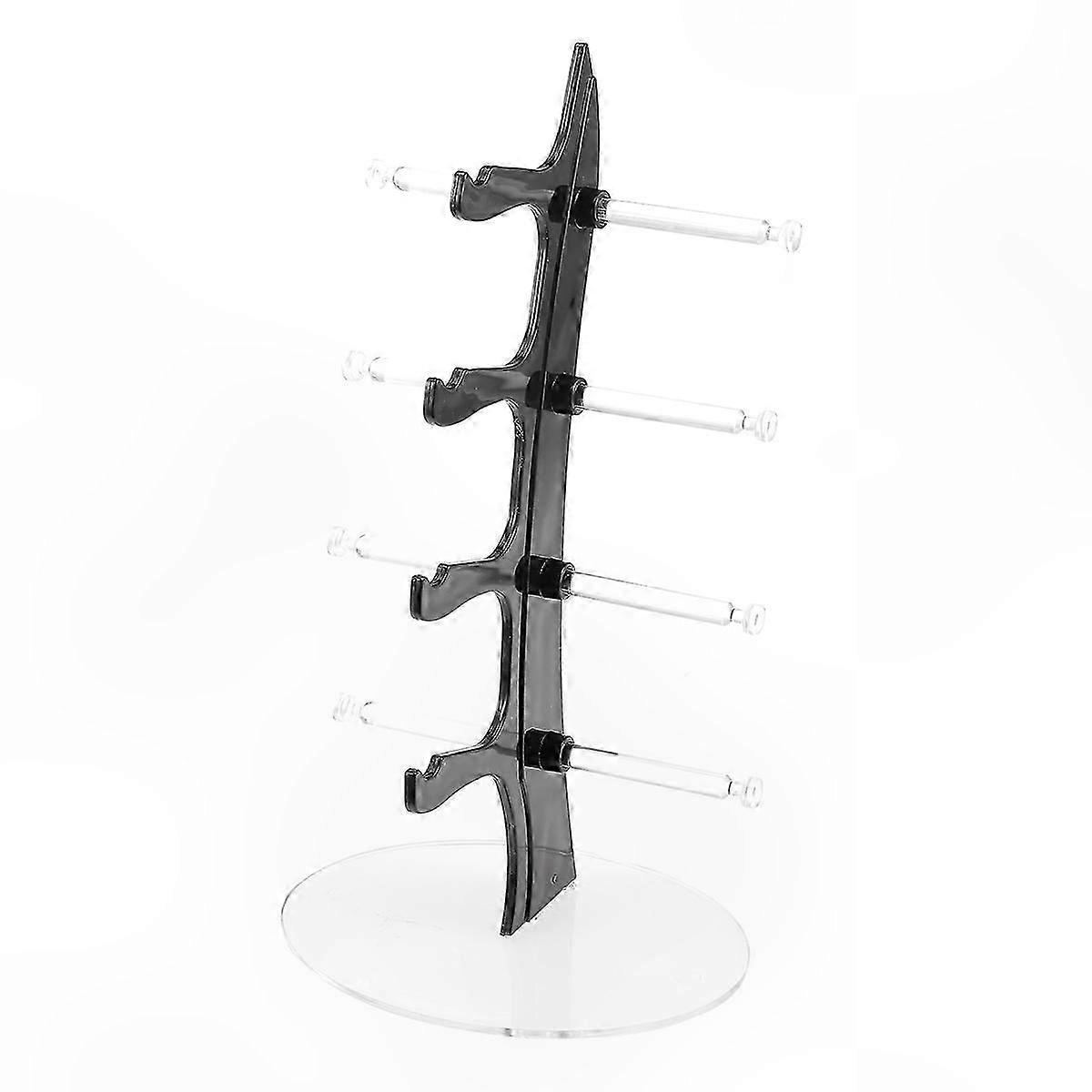 Eyeglass Display Stand 4-Layer Storage Rack Black