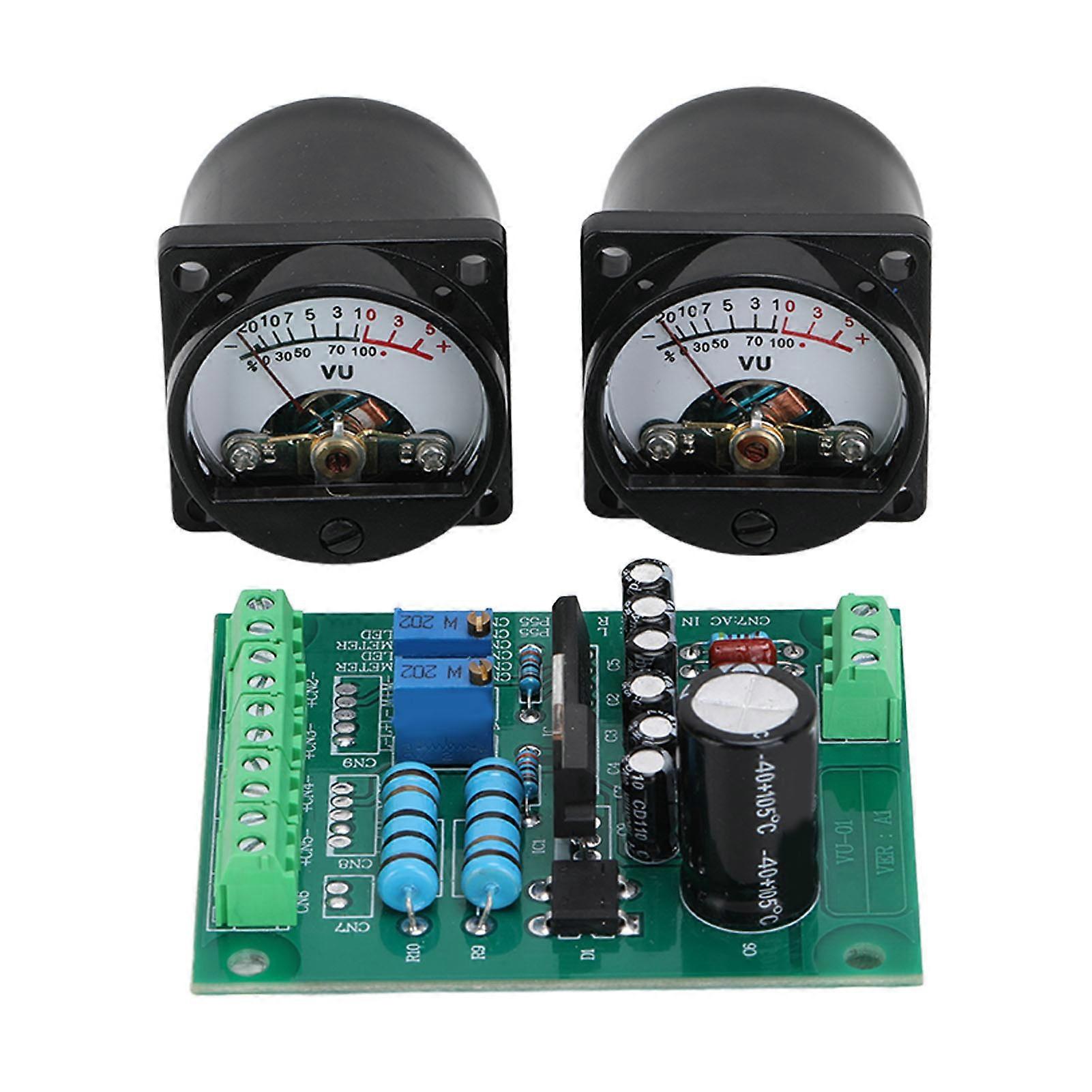 3Pcs VU Level Meter Audio Driver Board Module Set Mute Function Stereo Amplifier Board DC 9?12V