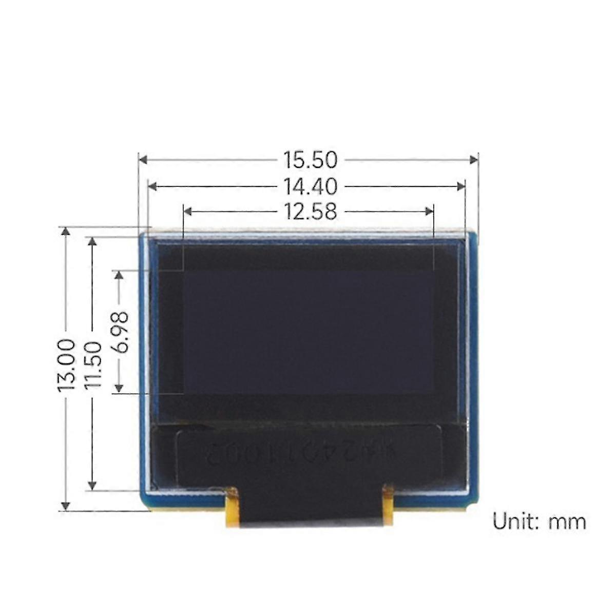 Enhanced 0.49" OLED Module: 64x32 Resolution, I2C Communication, Multi-Function Black & White Display