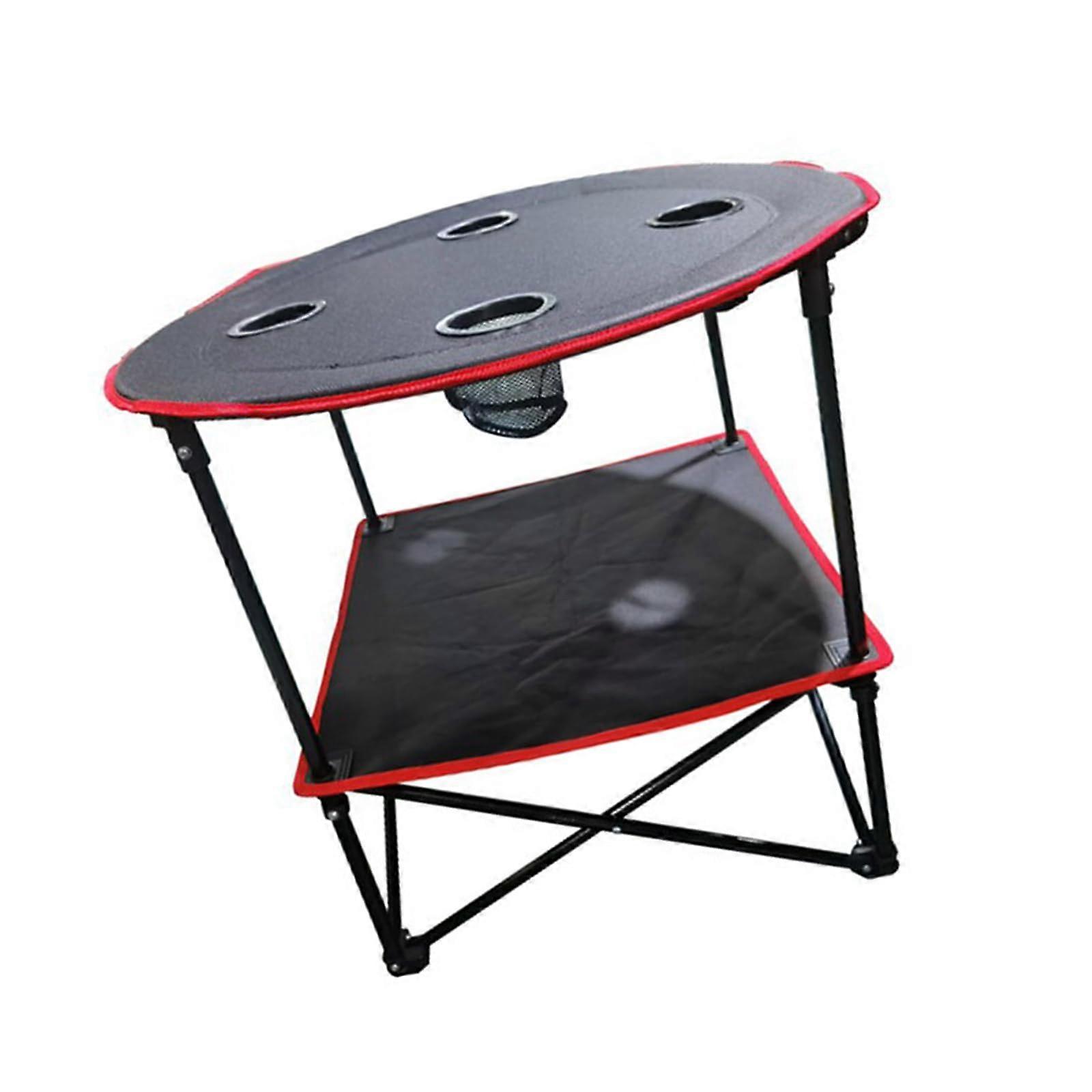 Outdoor Picnics Table Oxford Fabric Foldable Design For Travel Camping And Family Use Compact Folding Table