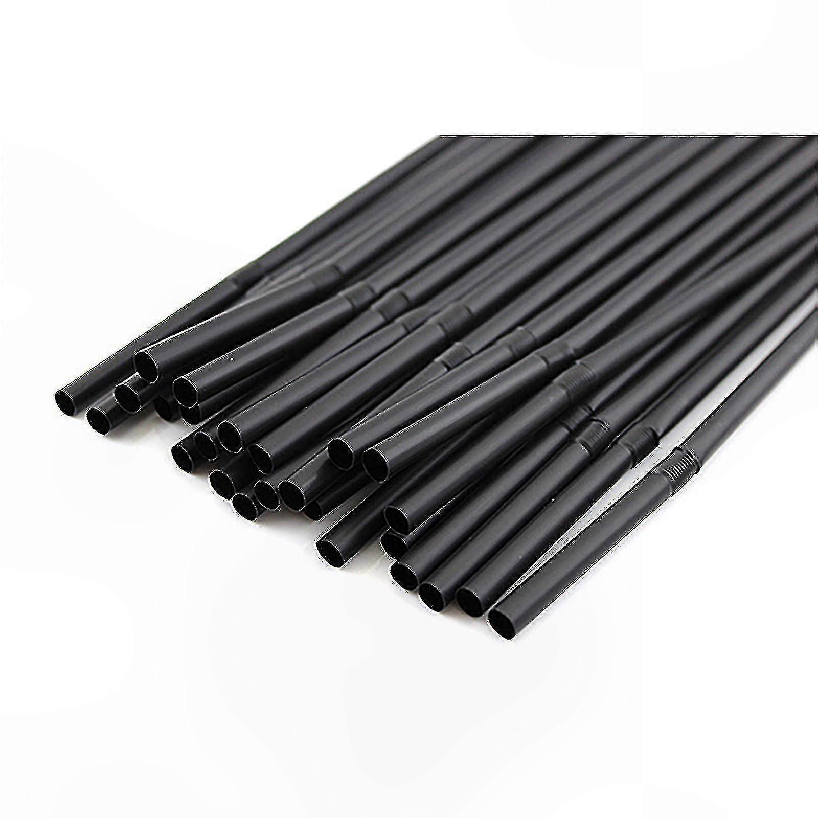 Bulk Pack of 100 or 1000 Black Bendable Drinking Straws for Parties and Events
