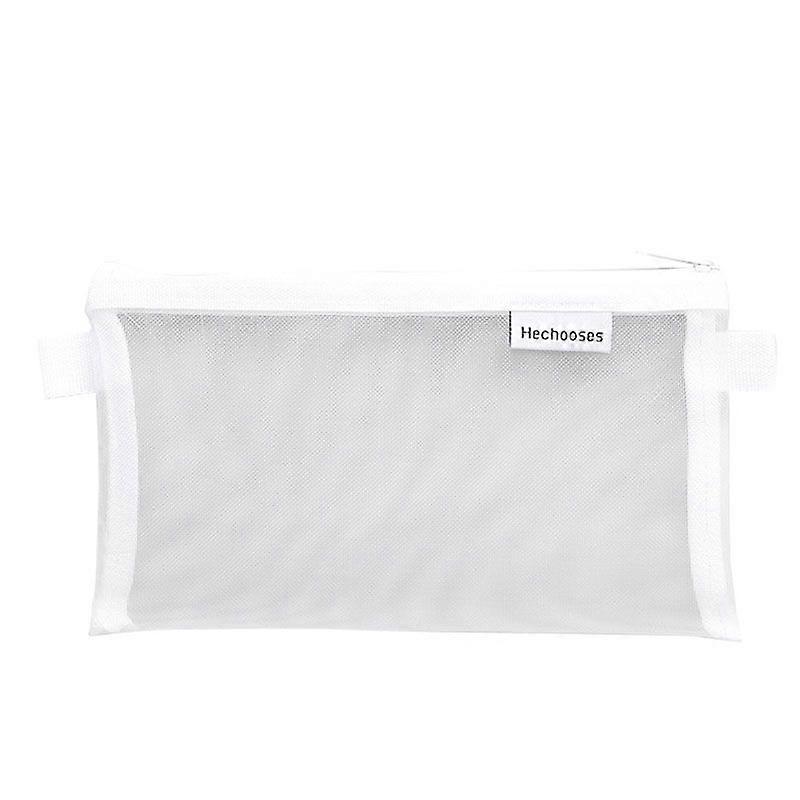 Hechooses D033 Mesh Pen Bag, Style: Square (White)