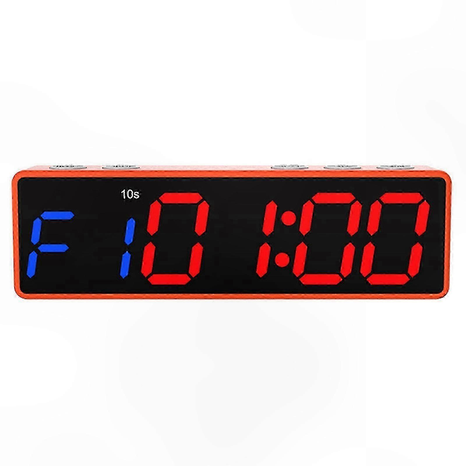 Adjustable Gym Timer with 12 Modes for Fitness Activities, LED Display, Magnetic Back for Workout Timing