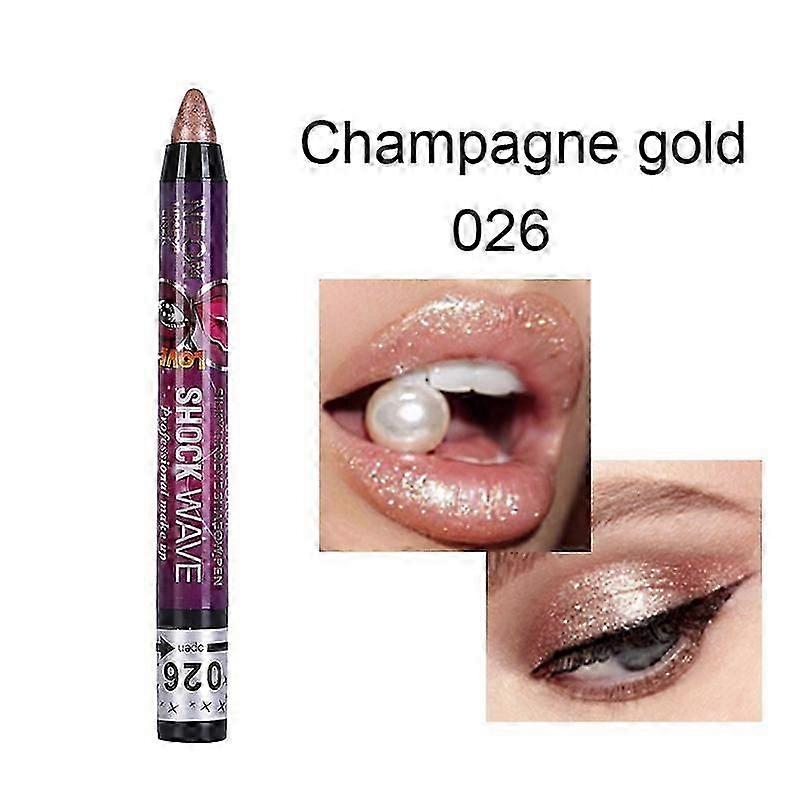 24 Colors Eyeshadow Pearlescent Glitter Eye Shadows Pencil Long Lasting