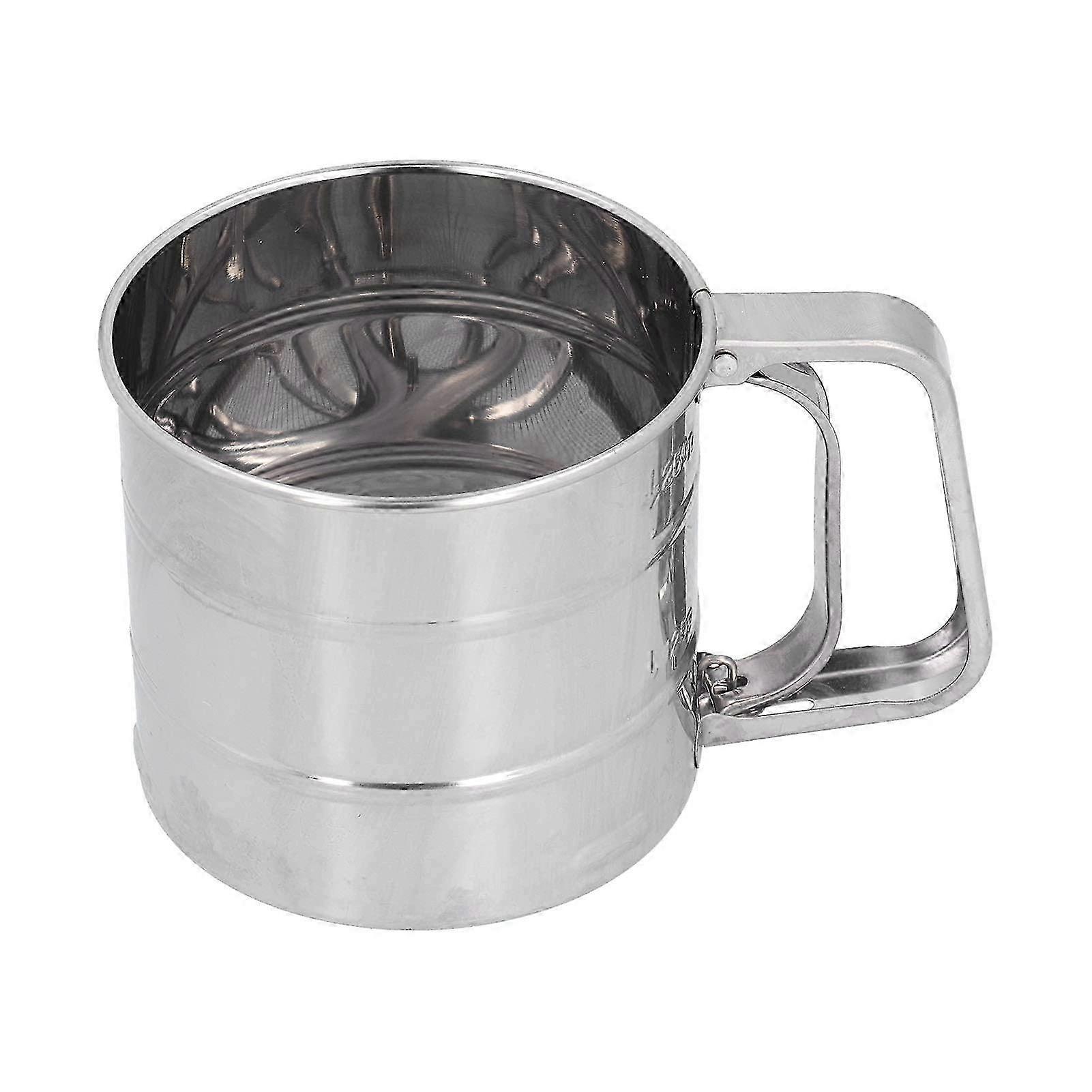 Handheld Stainless Steel Crank Flour Sifter - Compact Tool for Baking & Sugar Dusting 2025