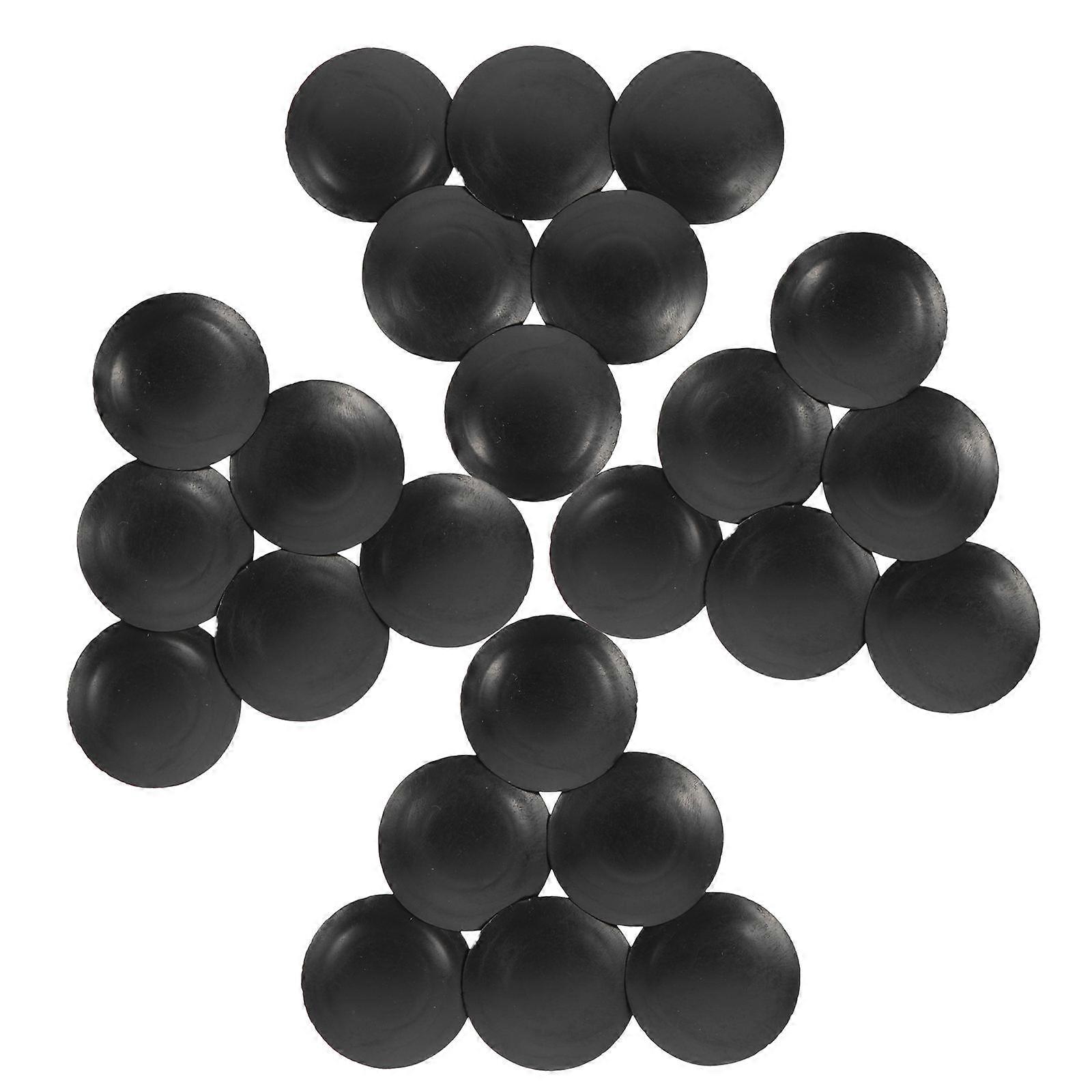 Plastic Furniture Hole Plugs Black Decorative Caps for Furniture Use 100Pcs