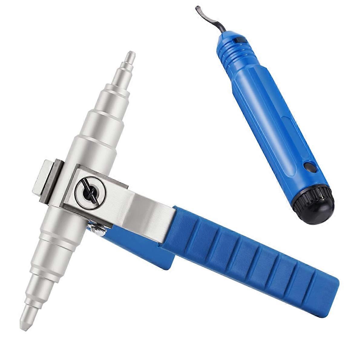 Soft Copper Pipe Tube Expander Universal Hand Tool Manual Refrigeration Tube Expander Kit 3/8in,1/2in,5/8in,3/4in,7/8in