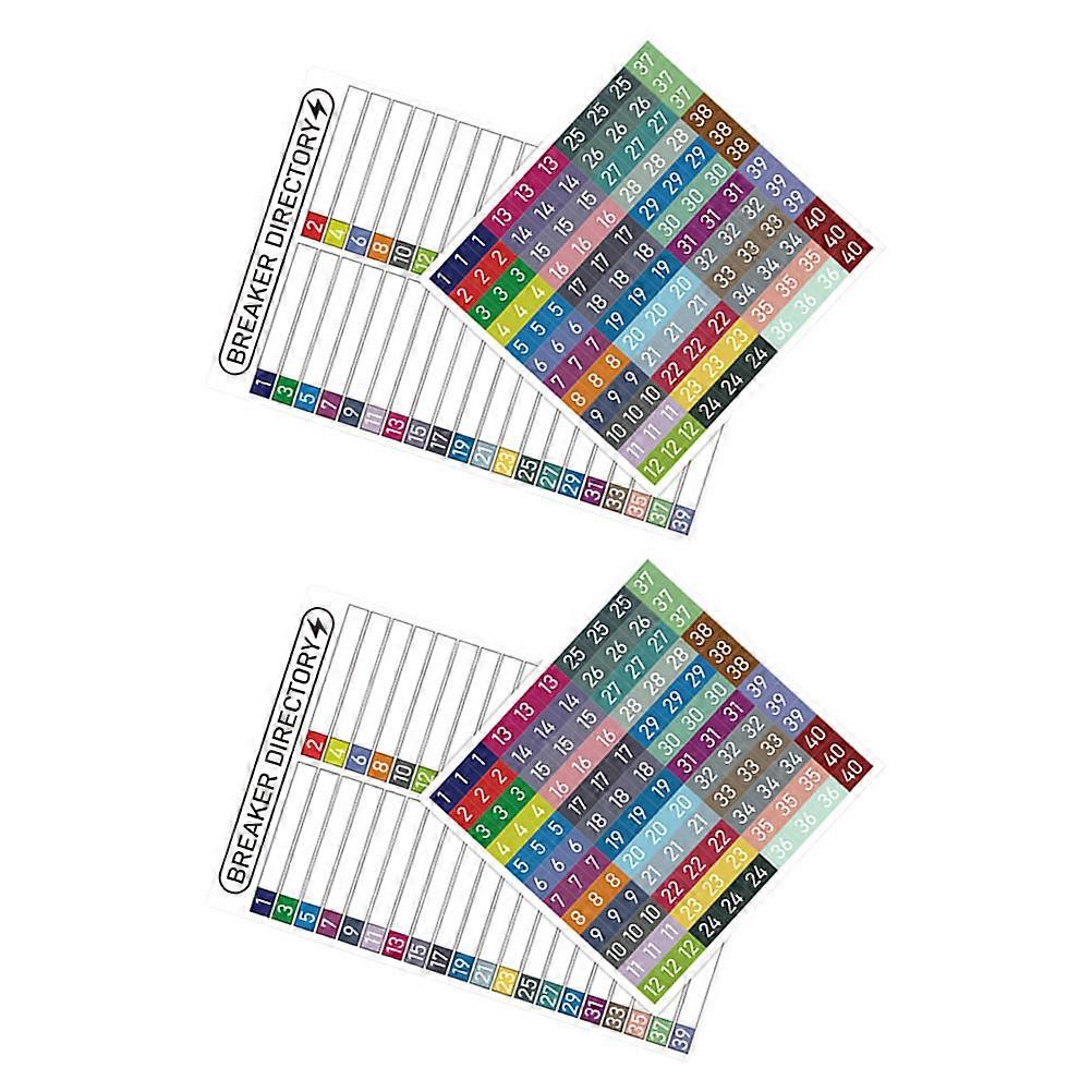 Weatherproof Electrical Box Labels for Circuit Identification 2-Set PVC