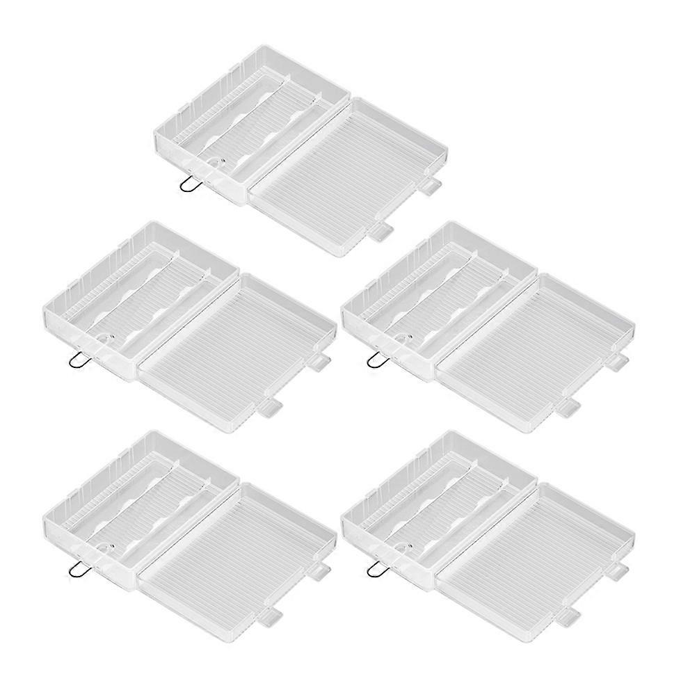 Case Plastic for Storage Use 5Pcs White Organizer