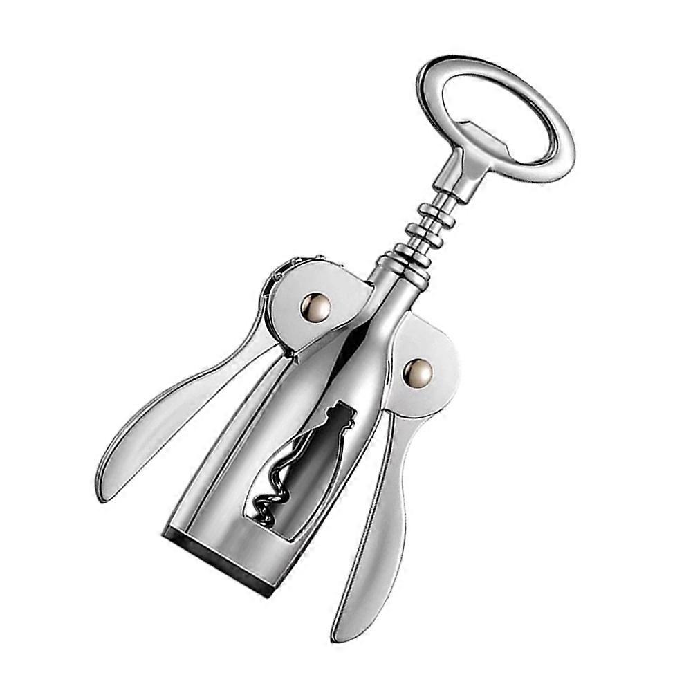Portable Zinc Alloy Wine for Parties Silver Appearance Opening Wine Bottles 1Set