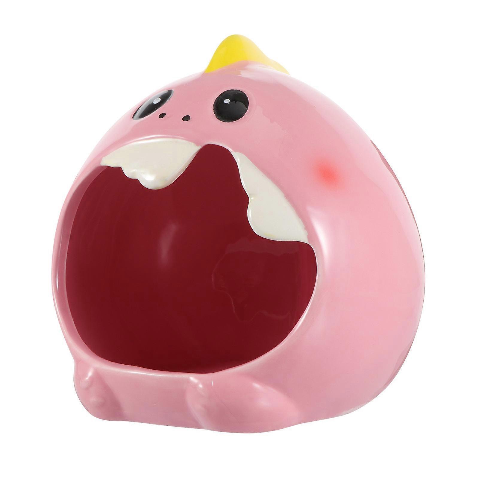 Ceramic Hamster Nest Sleeping Bed for Hamster Pink Ceramic Material Easy to Wash 1Set