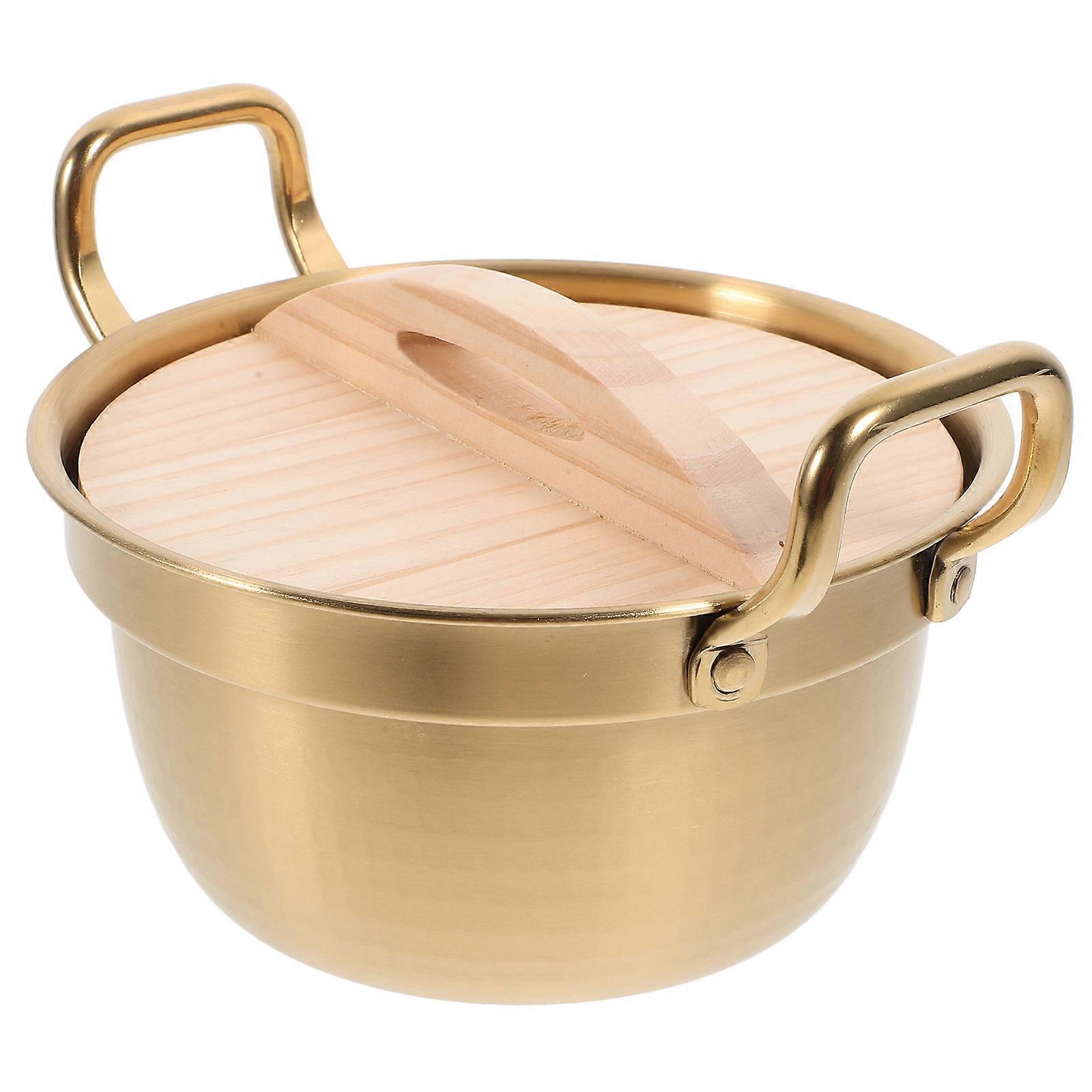 Instant Noodle Pot Stainless Steel for Soup Cooking with Double Handle