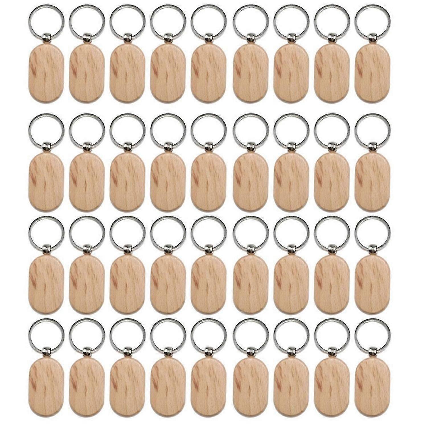 Wooden Key Tag Key Engraving Blanks Unfinished Key Tags,Style 16