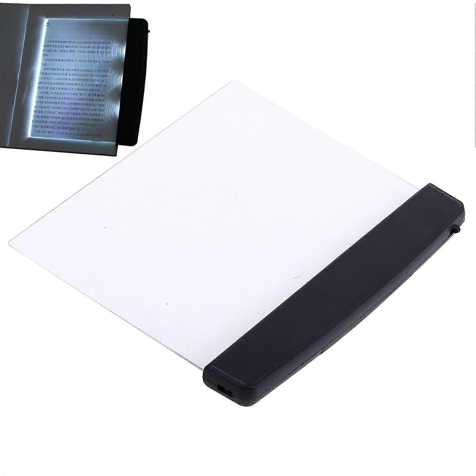 LED Book Reading Light Flat Rechargeable LED Reading Light Black Bedside Night Reading Lamp For Bed Dorm Bedroom