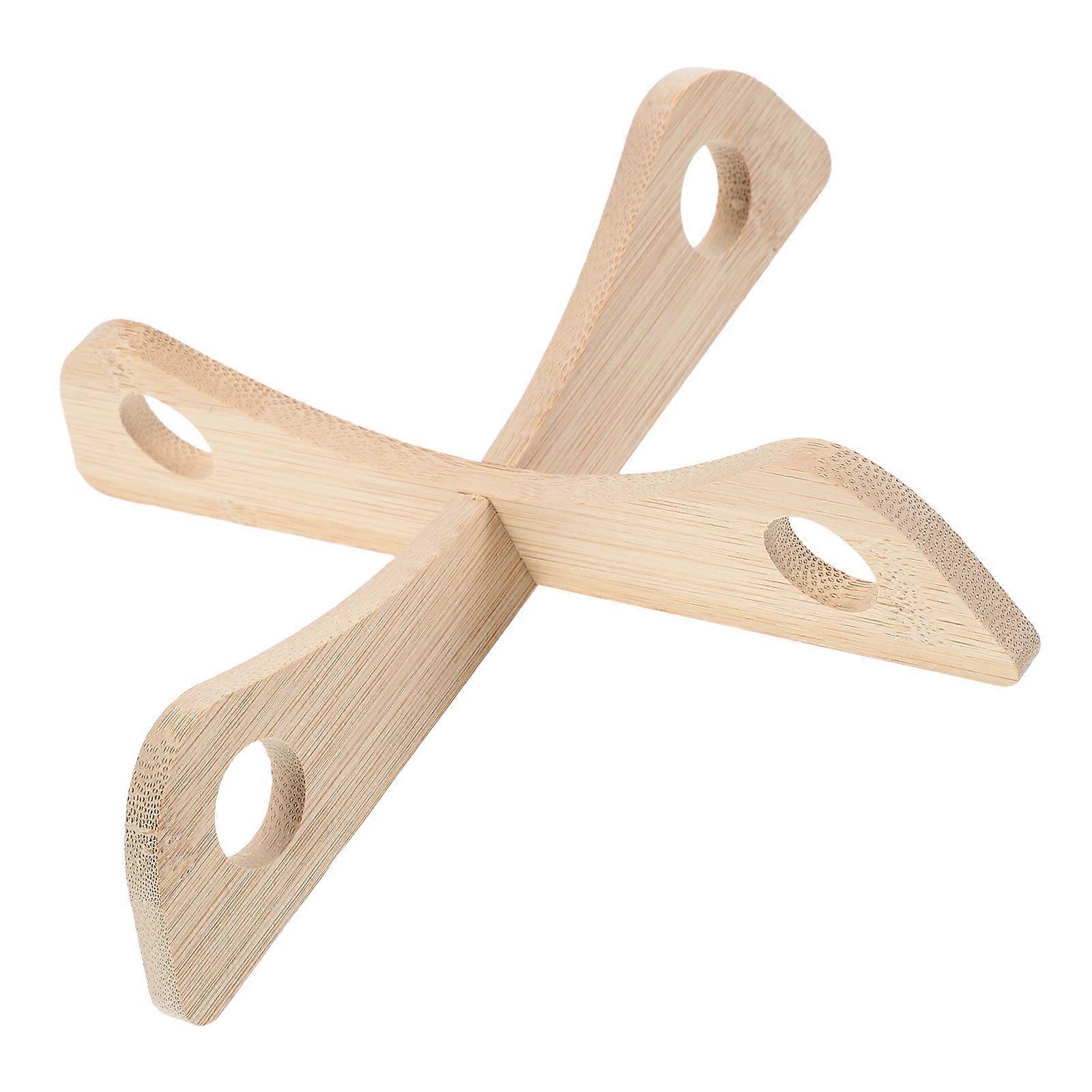 Bamboo Pot Rack Heat Insulation Pad for Kitchen 5Pcs Multifunctional Holder