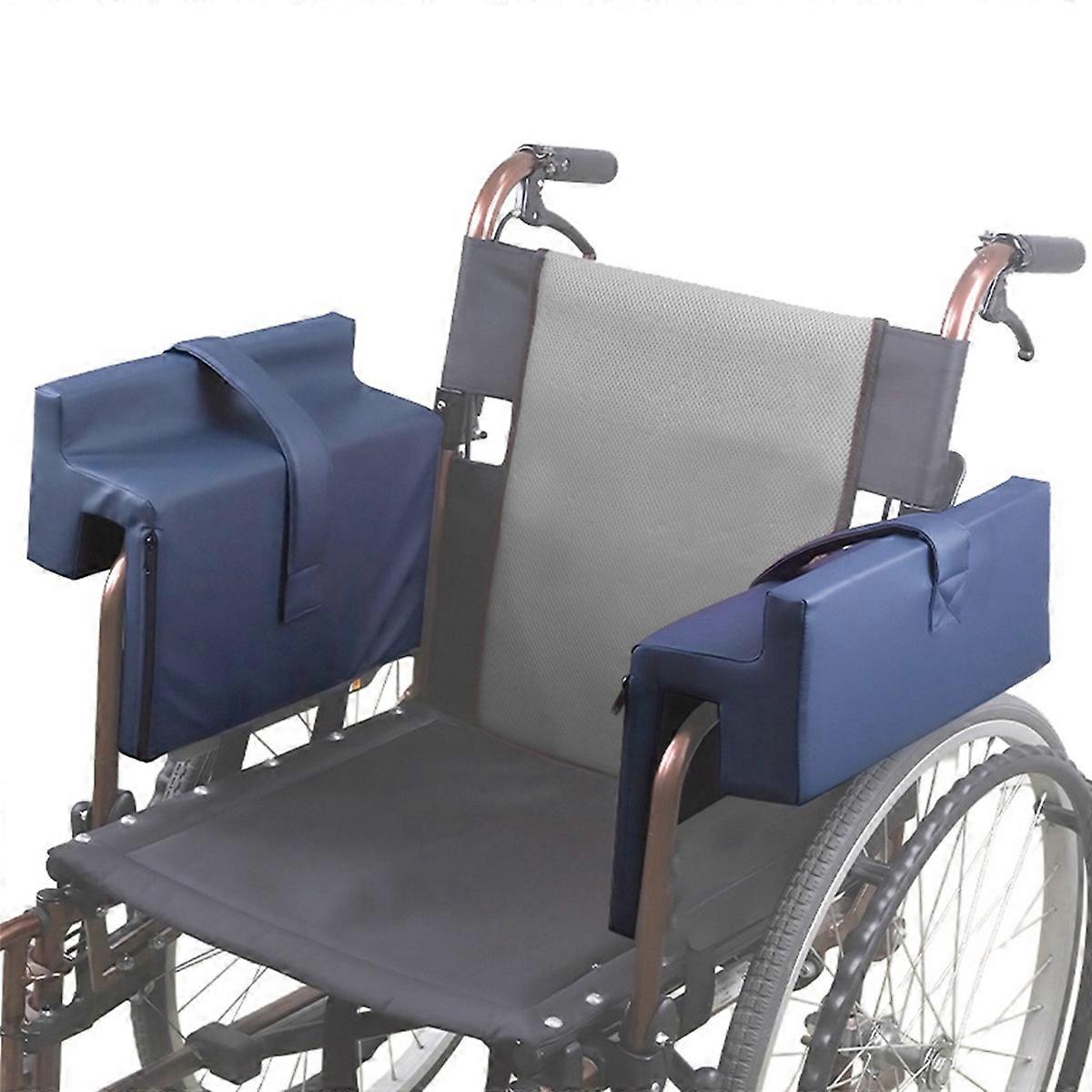 Wheelchair Arm Rest Cushion with Arm Trough Arm Strap,Armrest Cushion Pads to Adjust Leaning Posture PU Cover