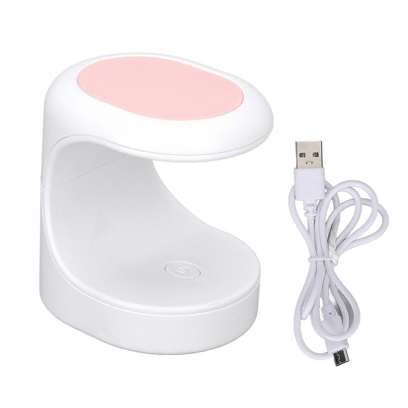 Mini lampe UV LED 16 W, portable, séchage rapide, pour ongles, rose