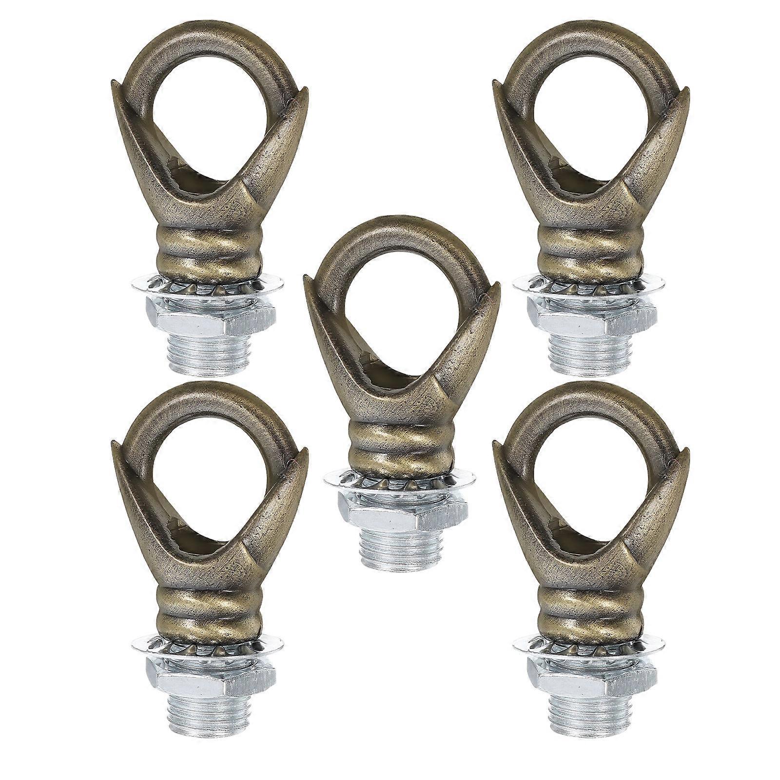 Garden Hooks Light Fixture Hooks for Hanging 10Pcs Golden Zinc Alloy