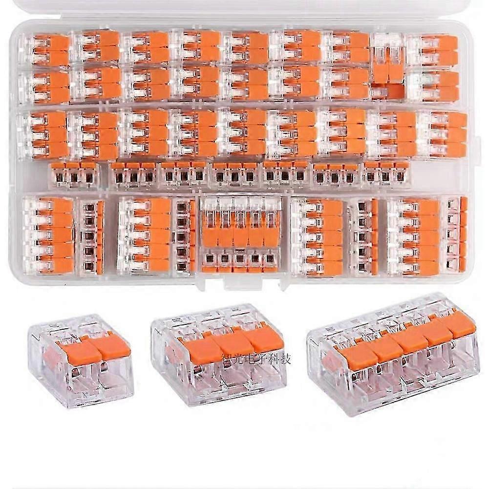 75Pcs for 221 Electrical Connectors Wire Block Clamp Terminal Cable Reusable Mini Quick Home Wire T