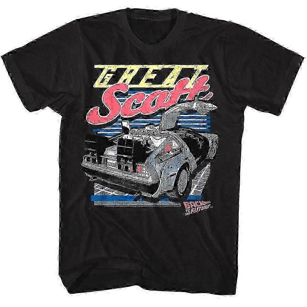 Back to The Future Great Scott DeLorean Movie Graphic Mens T Shirt