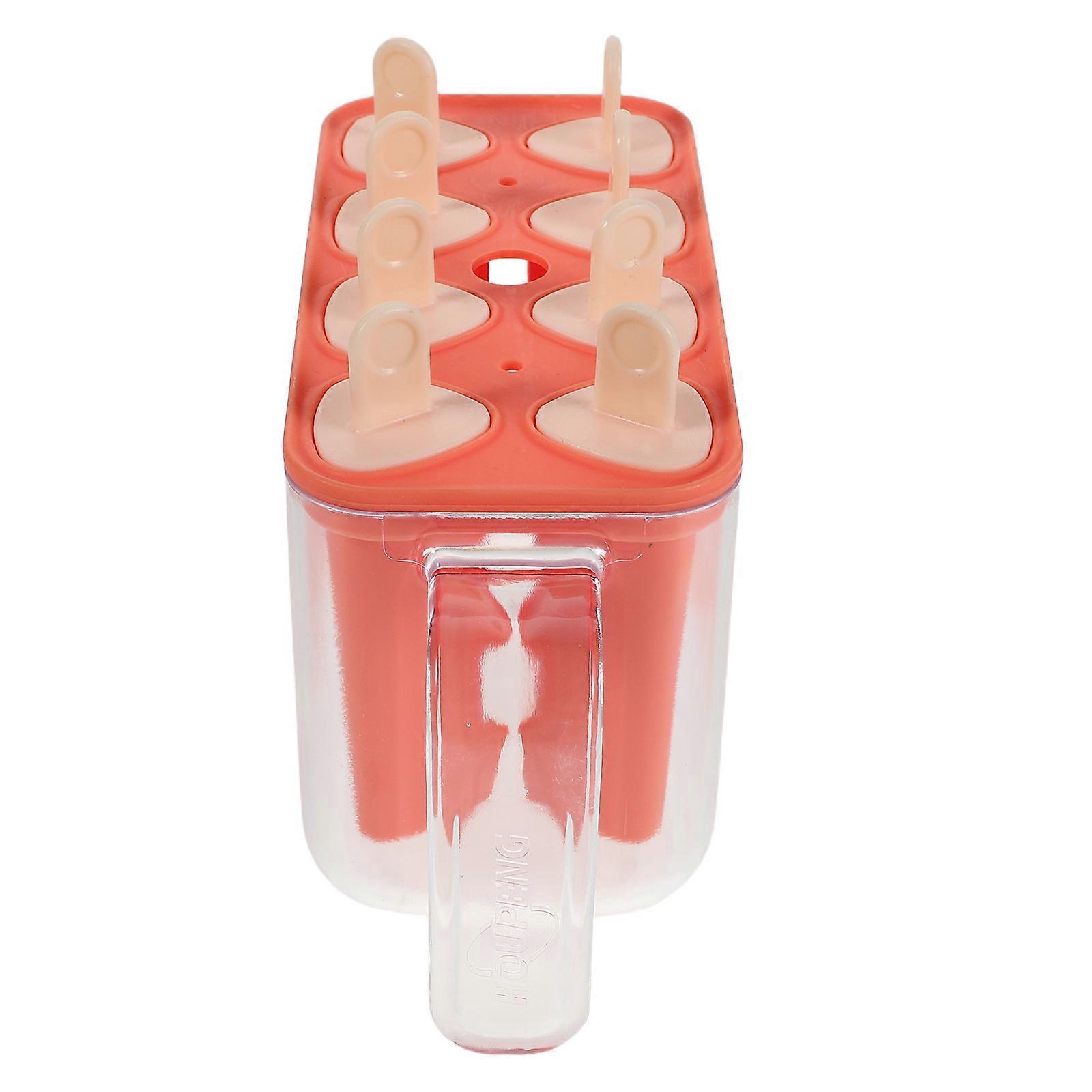 DIY Ice Cream Mold 3Pcs Orange Plastic Tray for Ice Pop Making Fun