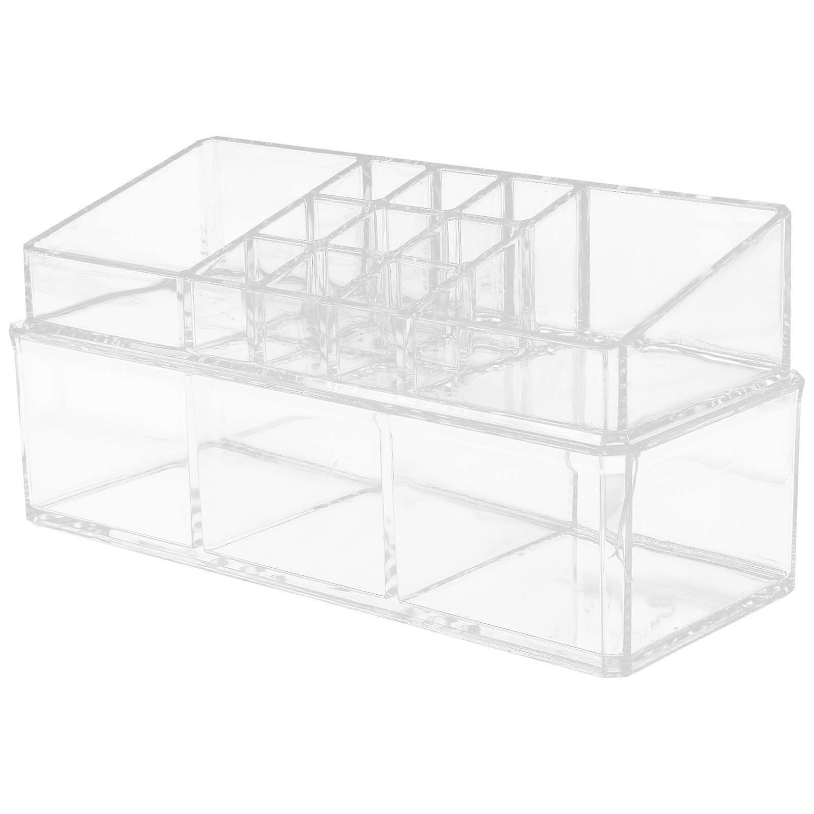 Desktop Lipstick Organizer for Home Use with 2Pcs Transparent Holder