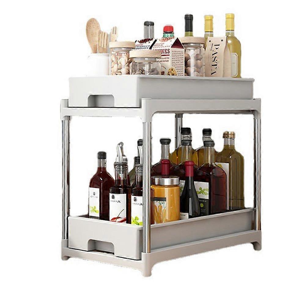 Kitchen Spice Rack Drawer Kitchen Cupboards Organizer Basket White