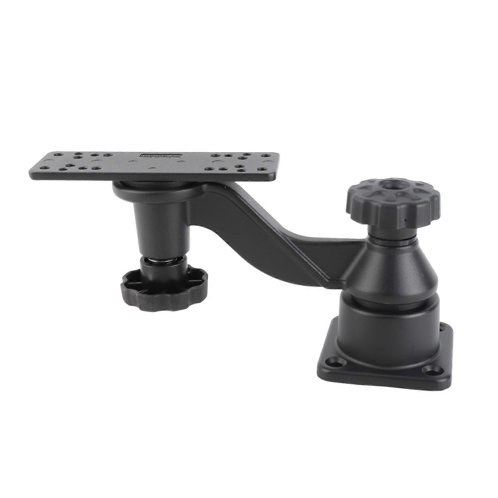 6in Marine Grade Aluminum Swing Arm Mount Horizontal Base Bent Arm for Fish Finders Chartplotters Durable Corrosion Resistant