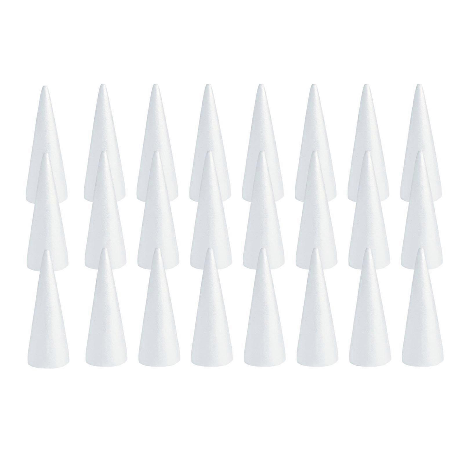 30Pcs Craft Foam Cones Polystyrene Cones for Party Xmas Trees Painting