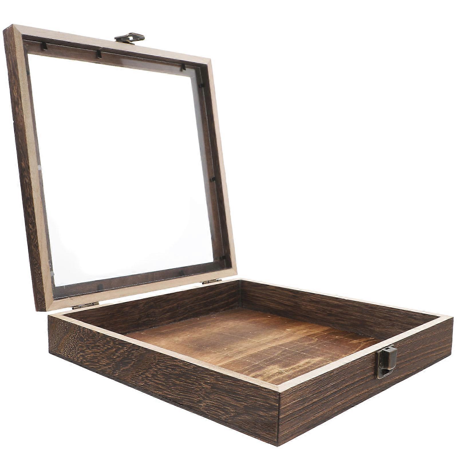 3Pcs Square Wooden Box For Butterfly Specimen Collection Enthusiasts Ideal For Displaying Dried Flowers And Jewelry