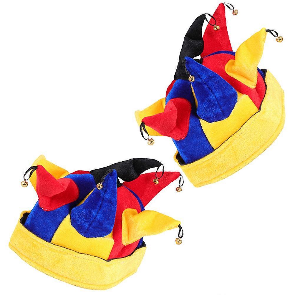Versatile Clown Accessory Hat For Performance And Dress Up Suitable For Adults And Teenagers Soft Fabric 2Pcs