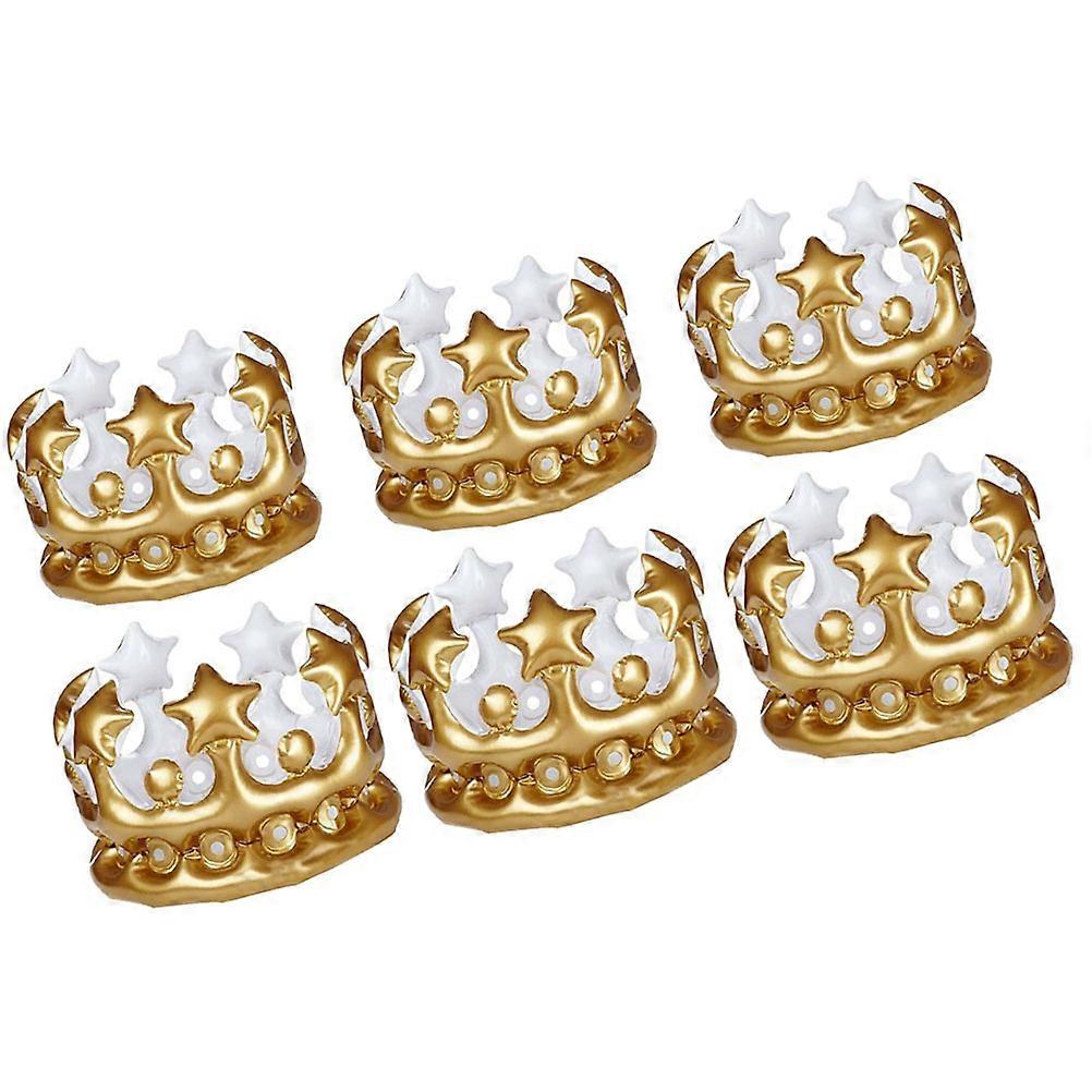 PVC Inflatable Crown Birthday Party Decoration for Costume 12Pcs Assorted Color
