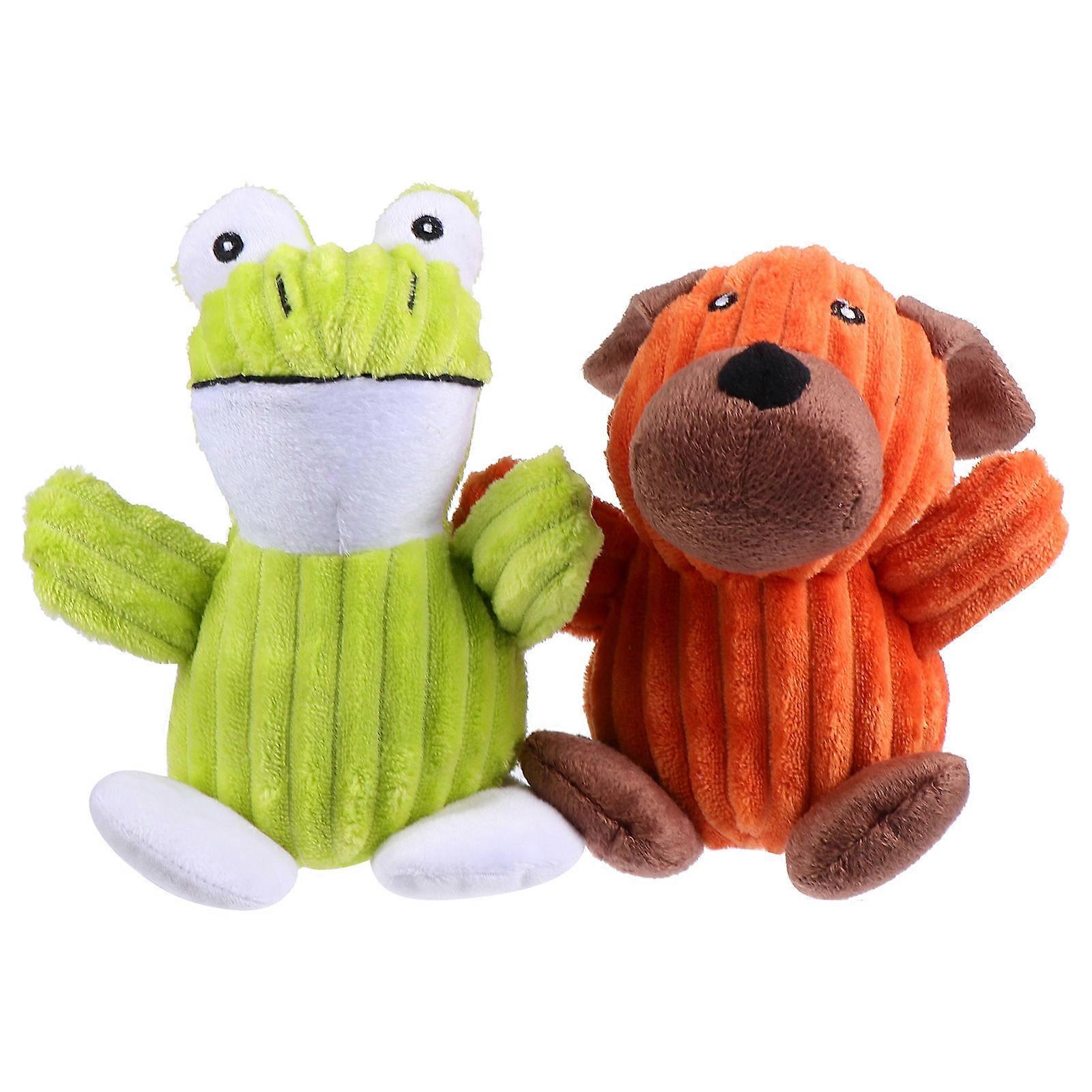 Pet Plush Toy Plush Dog Chew Toy for Teething Play 4Pcs