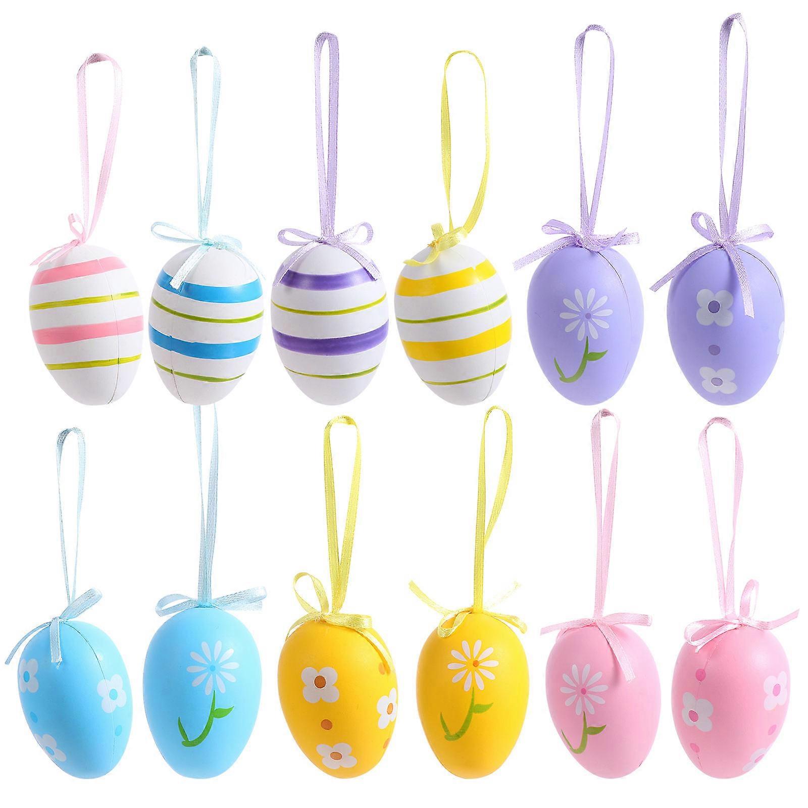 Colorful Easter Eggs Decorative Imitation Eggs for Decoration 72Pcs