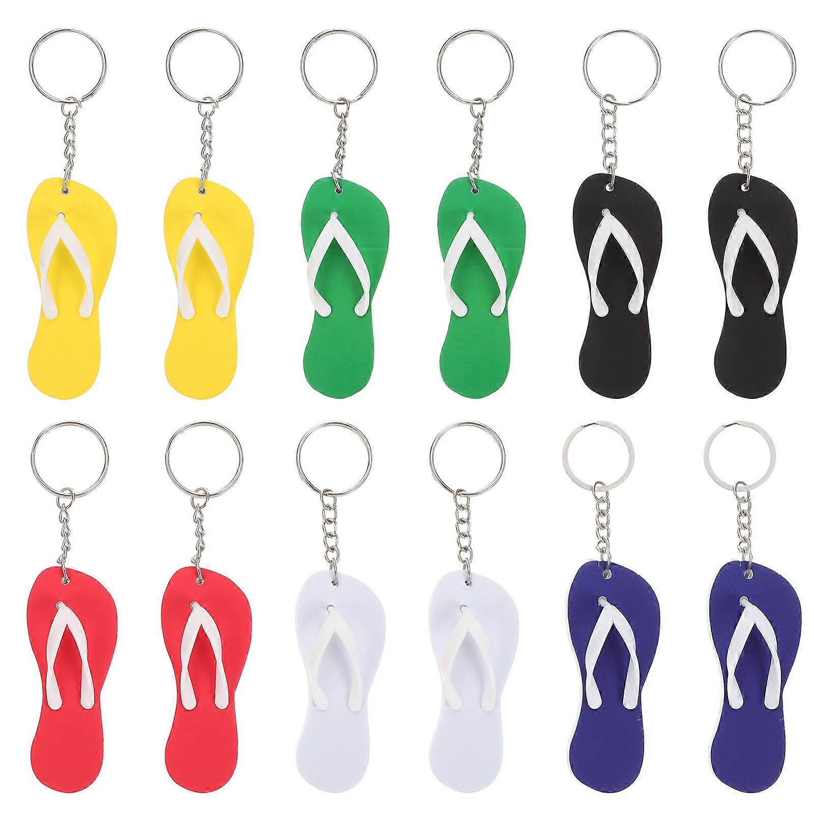 Slipper Keychain Pendant for Decor 24Pcs Thermal Printable Keychains