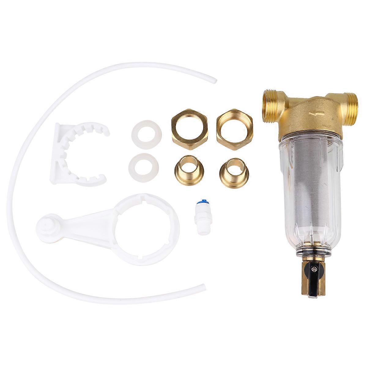Water Purifier Backwash Filter Faucet Front Filter for Household 2Pcs Golden