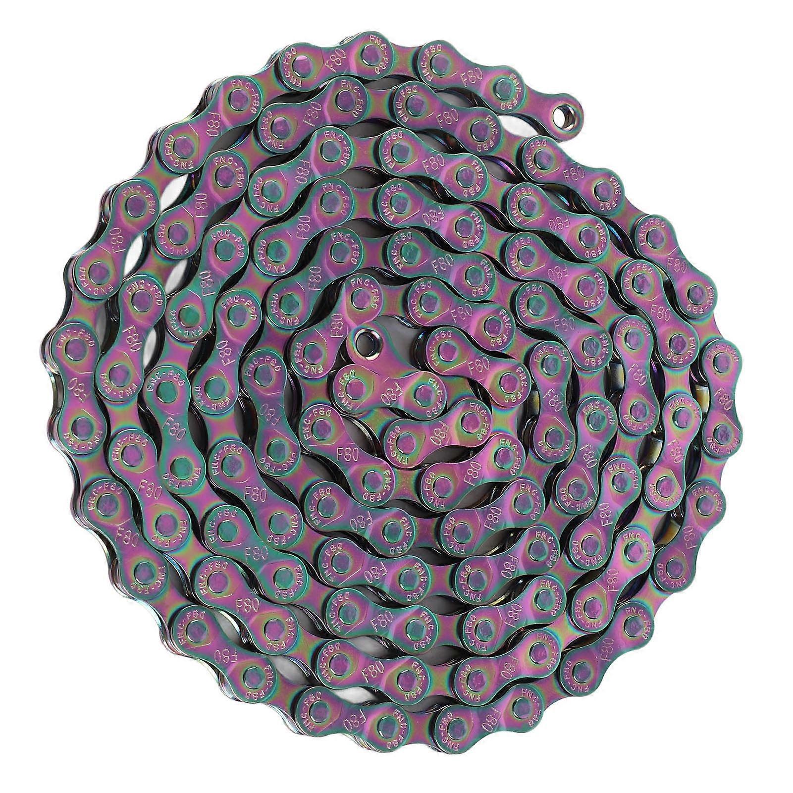 Bike Chain Rust Proof Sensitive Colorful Electroplating 6 7 8 Speed Chain for Road Mountain Bikes