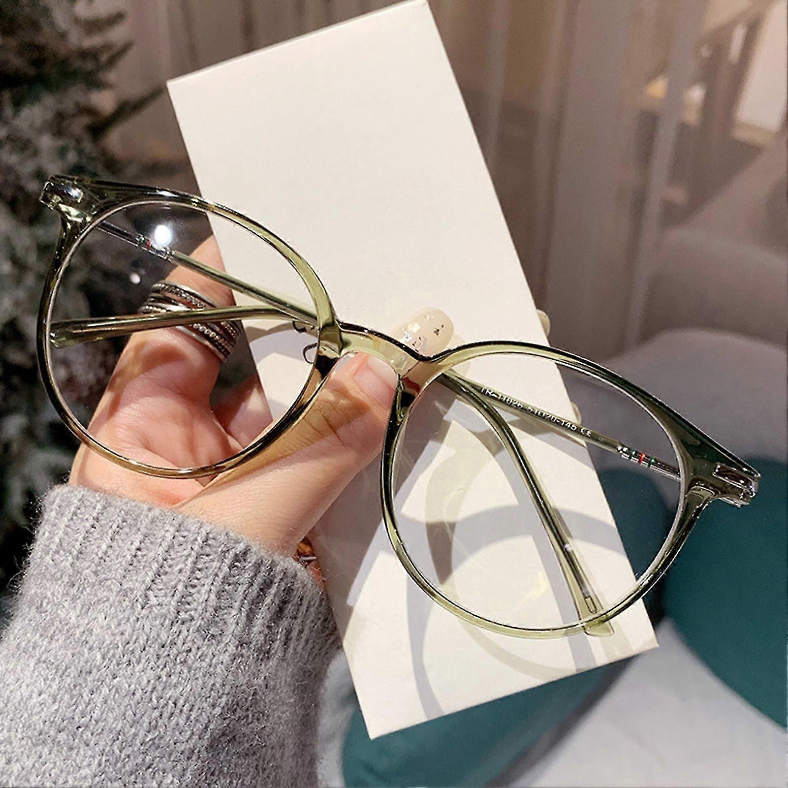 Blue Light Glasses For Teens Round Frame Anti Eyestrain & Glare Spectacles For Gaming Reading Students