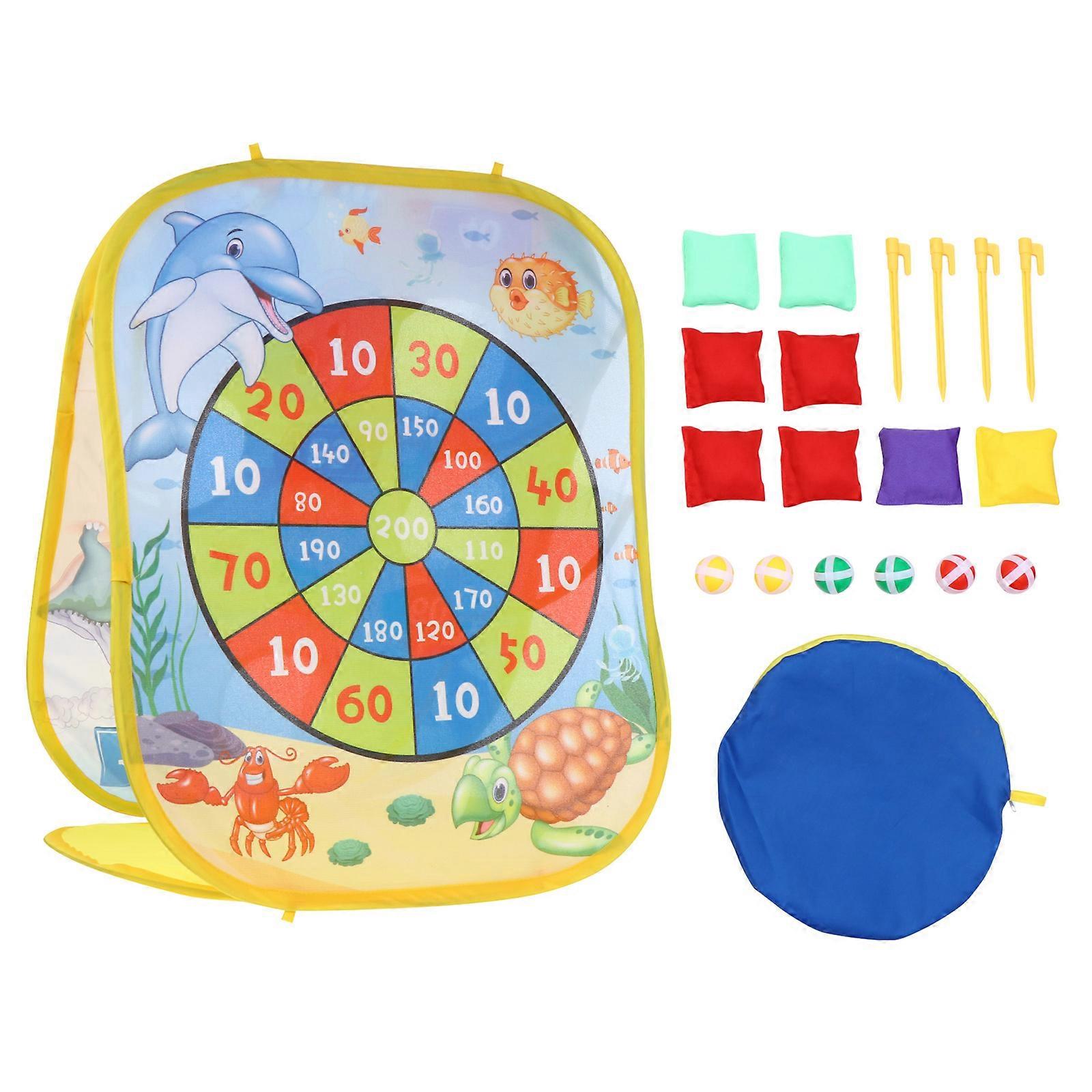 Throwing Sandbag Dinosaur Cloth Game Board for Parent Child 1Set