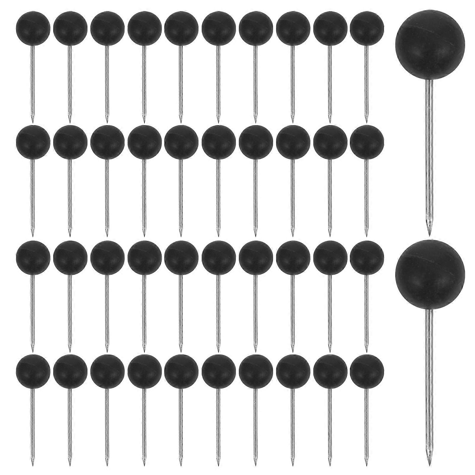 Black Round Push Pin for Marking 3 Pieces Sturdy and Reusable